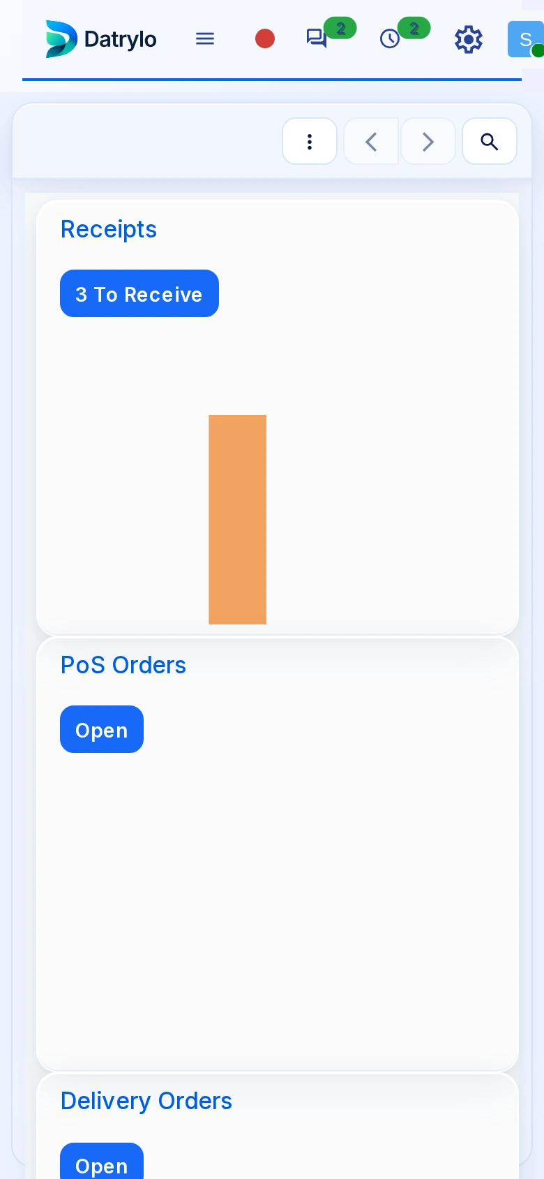 Datrylo Inventory mobile view