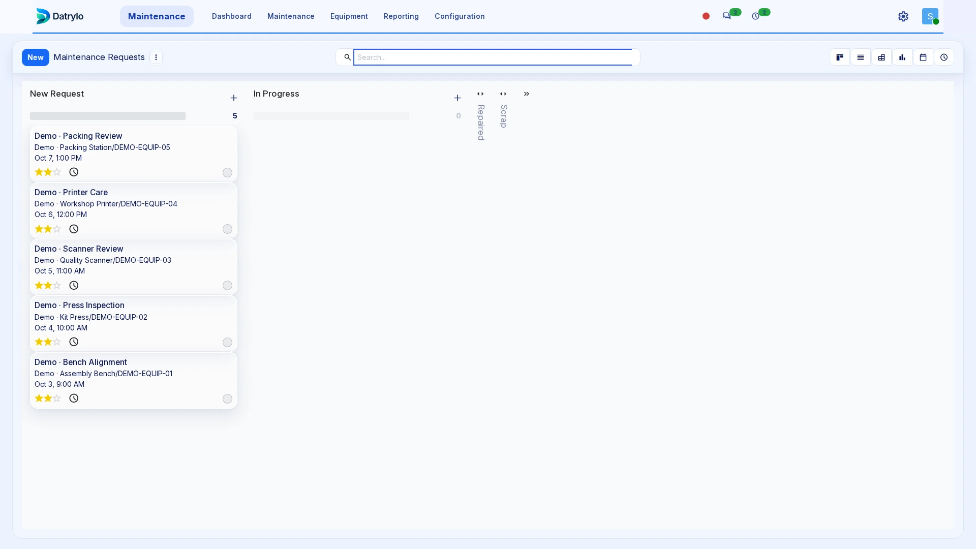 Datrylo Maintenance product view